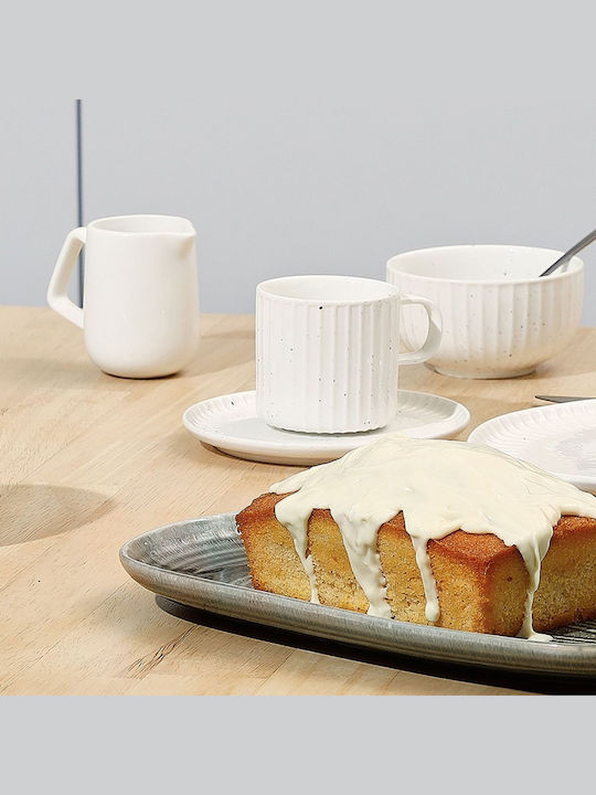 Salt & Pepper Set Of White Porcelain Cappuccino Cups 205ml 4 Pieces