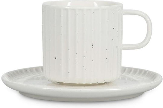 Salt & Pepper Σετ Φλιτζάνια Cappuccino από Πορσελάνη Λευκά 205ml 4τμχ