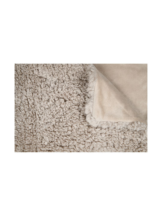 Dudley Armchair Throw Fleece 130x150cm Taupe