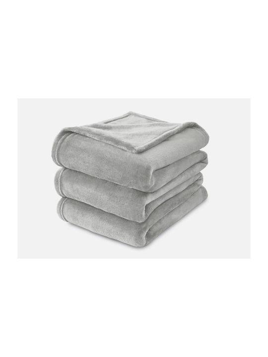 Astron Italy Ριχτάρι Πολυθρόνας Γούνινο 130x160εκ. Light Grey 19757