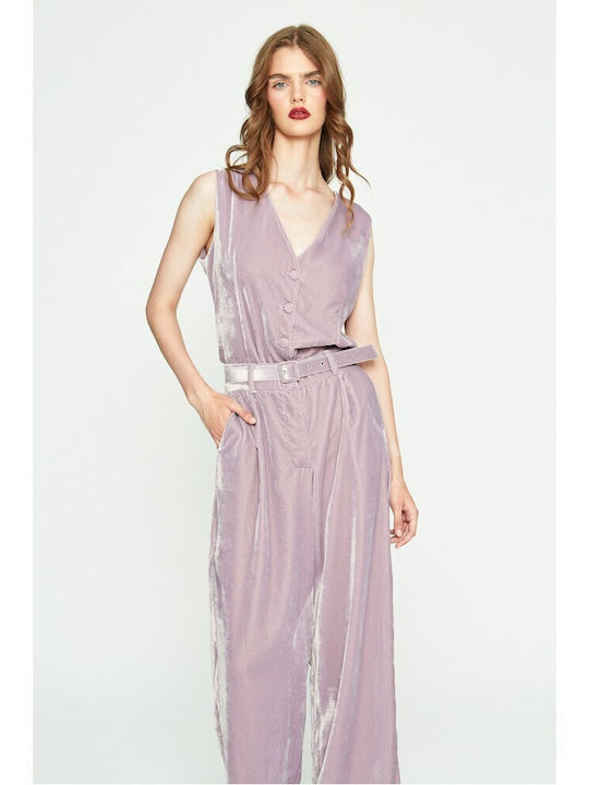 Women's Velvet Pantaloons Floral Lilac