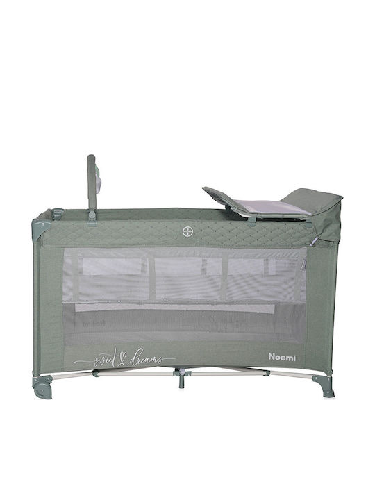 Lorreli Playpen 2 Levels With Changing Table & Mattress Green