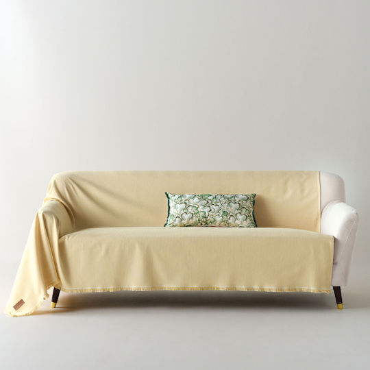 Kentia Everan Three-Seater Sofa Throw 180x280cm Yellow