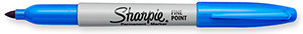 Sharpie Markeri Permanenți Albaștri 0.9mm Set 12 Bucăți