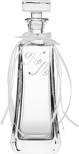 Ioannis European Crystals Set Carafă de Nuntă cu Pahare de Vin și Șampanie din Cristal Alb 4 Bucăți