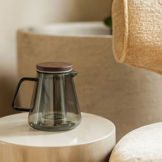 Salt & Pepper Ceainic Cu Filtru Sticlă Gri 930ml