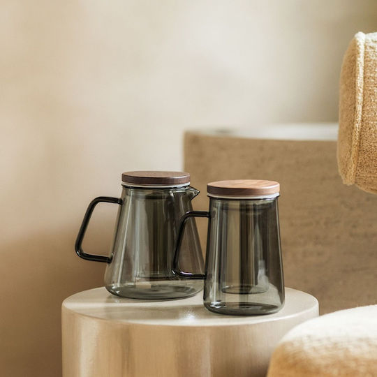 Salt & Pepper Ceainic Cu Filtru Sticlă Gri 930ml