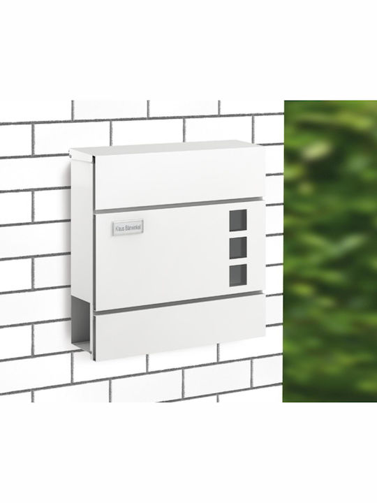 Basi Bk 380m Briefkästen Für Draußen Inox In Weiß Farbe 104cm