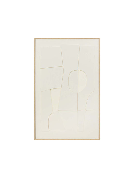 Panou Decorativ din Lemn cu Ramă Texturată 3D în Relief 75x3.5x116 Cm Aria Trade