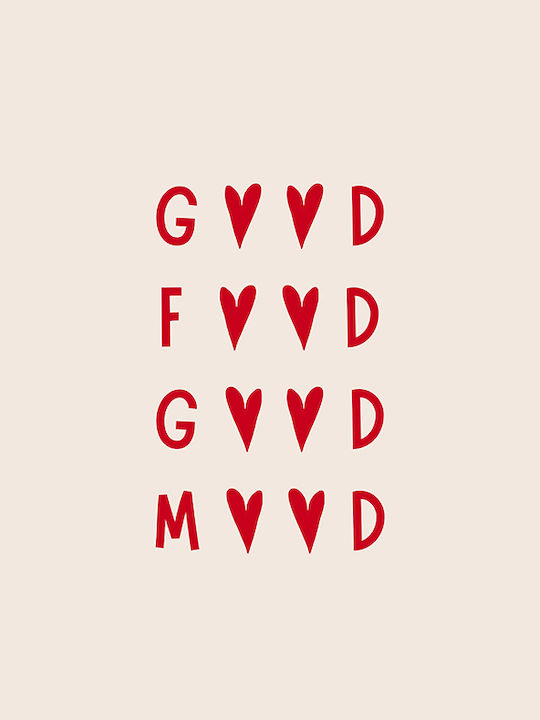 Poster Good Food Good Mood Pst25293 21cm X 30cm Λευκό Ξύλινο Κάδρο