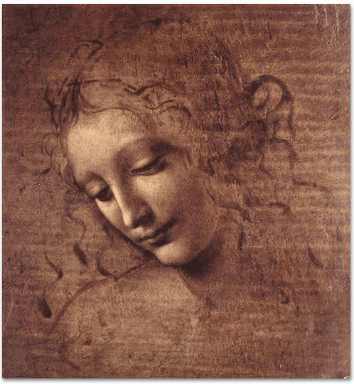 Καμβάς Leonardo Da Vinci Γυναικείο Κεφάλι 127x127