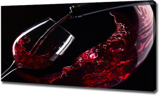 Decorative Canvas Painting Ready Frame Wall Red Wine 120x60 Cm