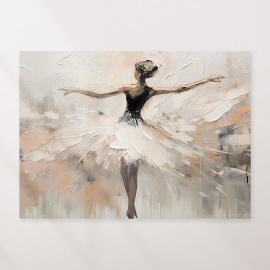 Μπαλαρίνα Σε Κρεμ Αποχρώσεις σε Καμβά 80x120 cm