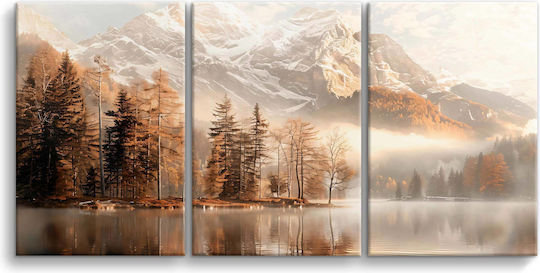 Decowalls Τρίπτυχος Πίνακας σε Καμβά 90x180cm