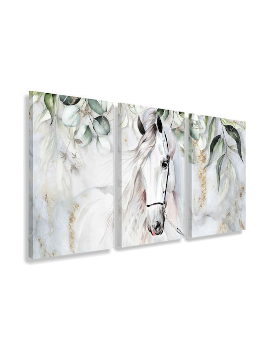 Decowalls Dreifach Gemälde auf Leinwand 60x120cm