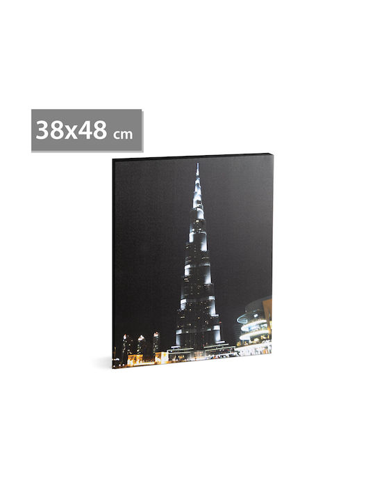 Family Pound Led Picture Burj Khalifa 2 X Aa 38 X 48 Cm