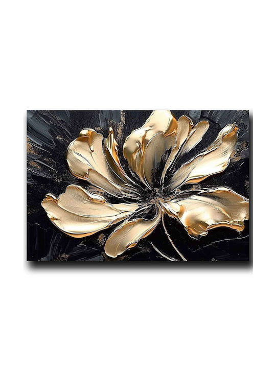 Canvas Painting 895fna1205 100x70cm Black-gold Wallity Horizontal Wood Canvas
