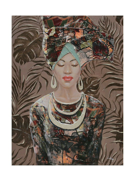 InTheBox Jungle Lady 2 Handmade Πίνακας σε Καμβά 76x100cm
