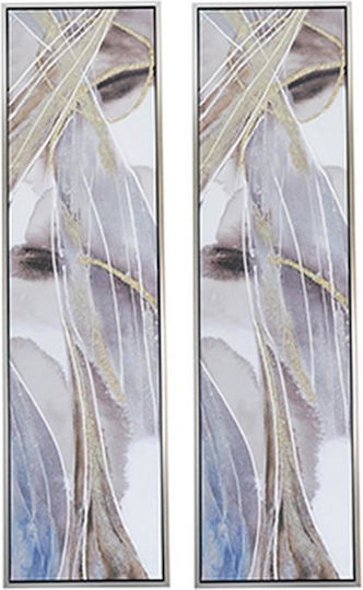 Artekko Gemälde Ölgemälde auf Segeltuch 50x180 cm