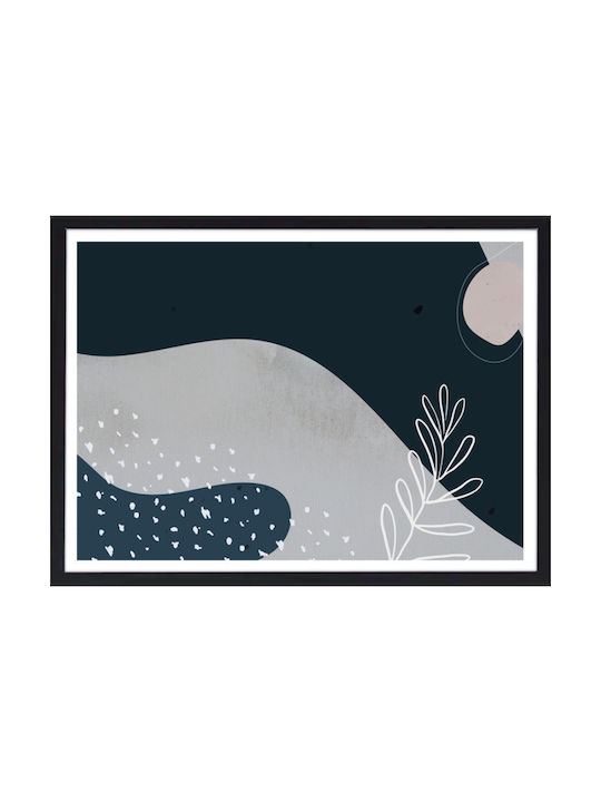 Walls Night With Snow Frame Wooden 90x60cm