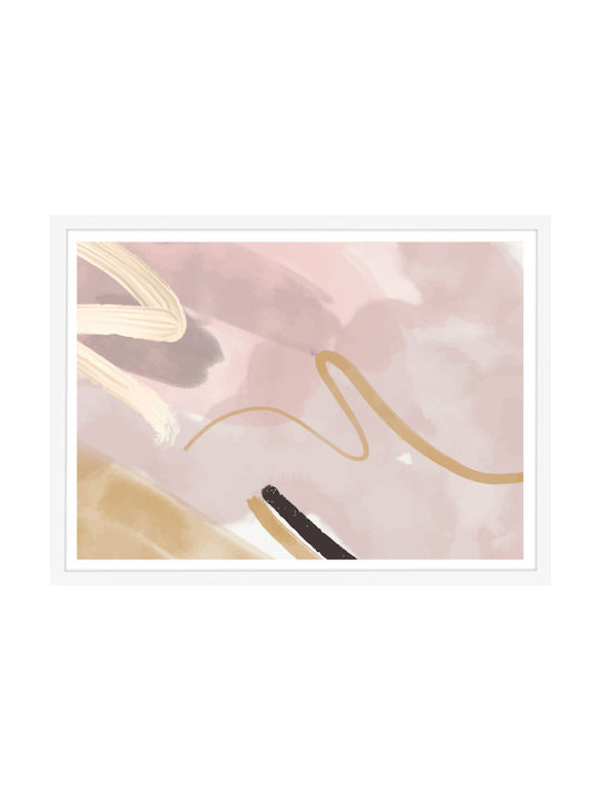 Walls Gold Line-pink Background Frame Wooden 30x20cm