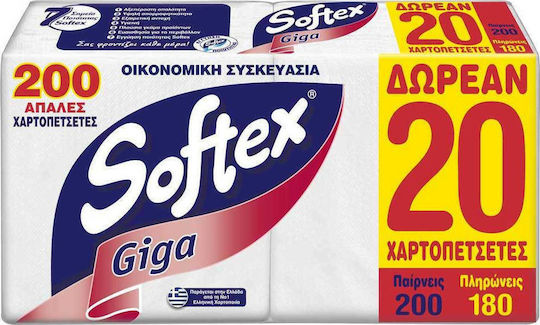 Softex Giga Weiße Papierservietten 306g
