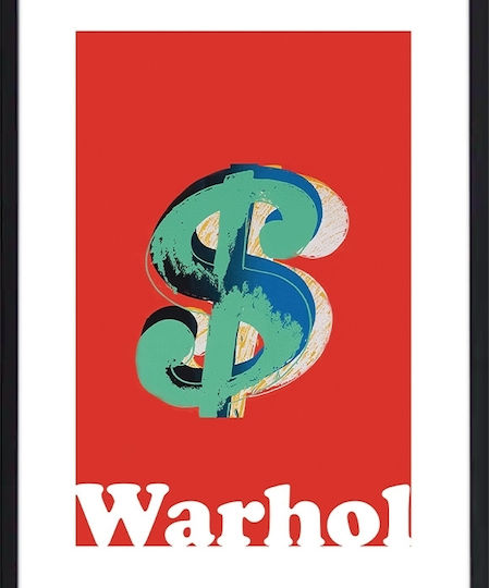 Walls Dollar Sign Αντίγραφο του Andy Warhol Ξύλινο Walls Dollar Sign Αντίγραφο του Andy Warhol Ξύλινο
