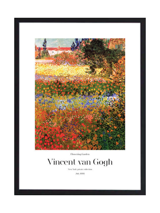 Walls Flowering Garden Rahmen Kopie von Van Gogh Holz 20x30cm