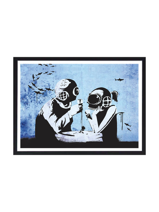 Walls Diver Couple Ramă Lemn 100x70cm
