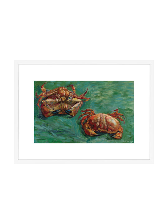 Walls "two Crabs", 1889 Rahmen Kopie von Van Gogh Holz 30x20cm