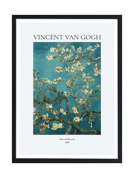 Walls "almond Blossom", 1890 Rahmen Kopie von Van Gogh Holz 20x30cm