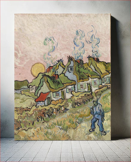 Houses And Figure By Vincent Van Gogh