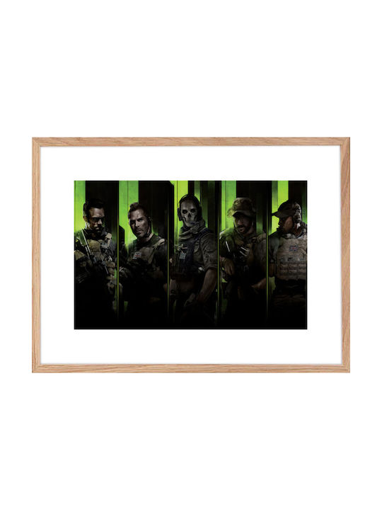 Walls Call Of Duty Modern Warfare 2 Frame Wooden natural frame 40x30cm