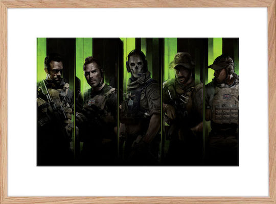 Walls Call Of Duty Modern Warfare 2 Wooden Frame 40x30 cm