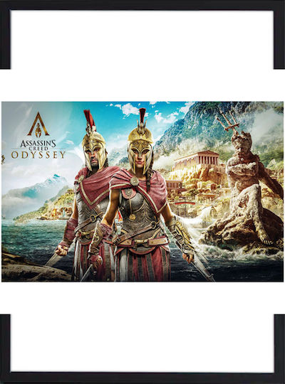 Walls Assassin's Creed Odyssey Wooden Black Frame 40x50 cm