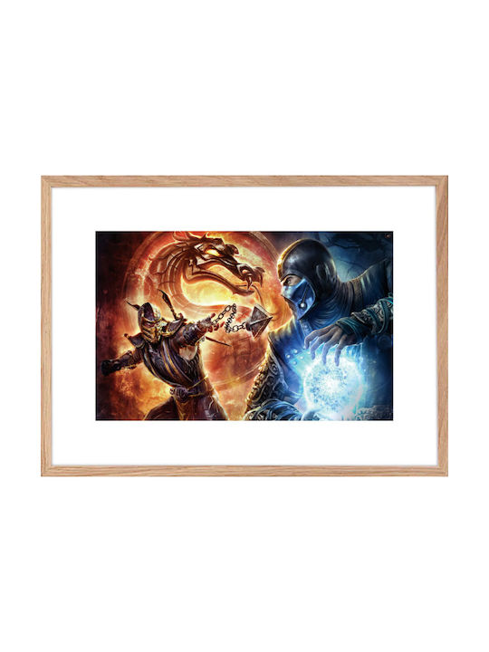 Walls Mortal Kombat Battle Frame Wooden natural frame 20x15cm