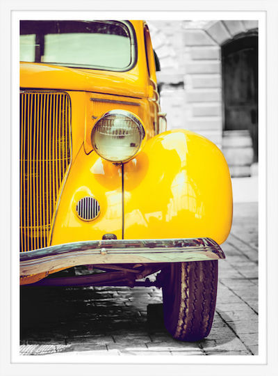 Wände Poster Retro Hölzernes Weiße Rahmen 20x30 cm