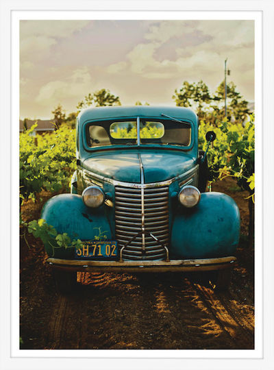 Wandposter Hölzener Weißer Rahmen 15x20 cm
