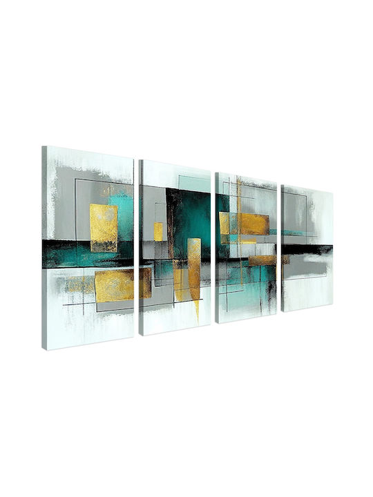 Naklejkomania Τετράπτυχος Πίνακας σε Καμβά 60x120cm