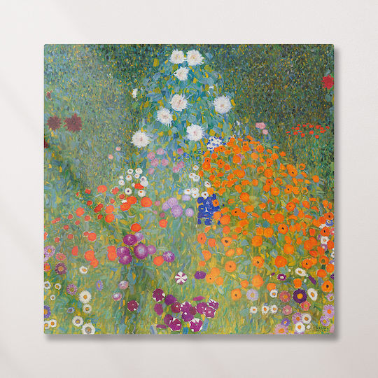 Πίνακας Καμβά Gustav Klimt Flower Garden Knv2480 95cm X 95cm Πίνακας Καμβά Gustav Klimt Flower Garden Knv2480 95cm X 95cm