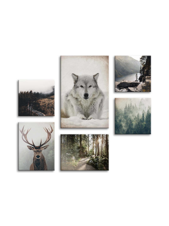 Decowalls 6 части Картина Платнен 140x100см