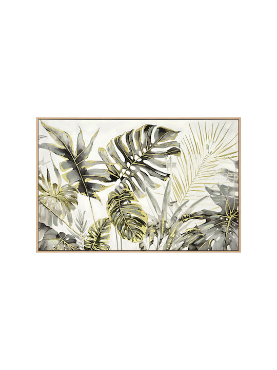 HomeMarkt Tropische Blätter Gemälde auf Leinwand 102x72cm