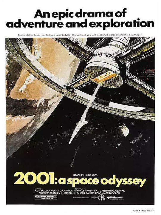 Плакат 2001: Космическа одисея Mv237 30см X 40см Черна Дървена Рамка
