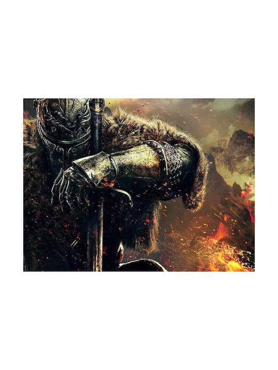 Gaming Poster Dark Souls Gm009 21cm X 30cm White Wooden Frame