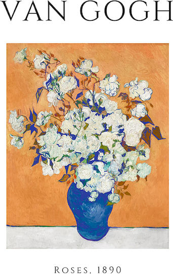 Van Gogh - Roses A Αντίγραφο του Van Gogh Ξύλινο