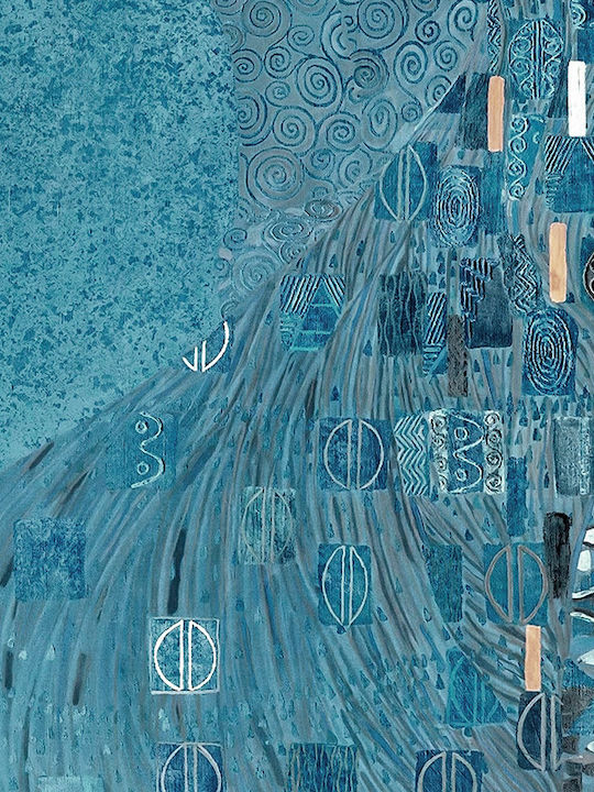 Poster Blue Details By Gustav Klimt Art156 30cm X 40cm Φυσικό Ξύλινο Κάδρο