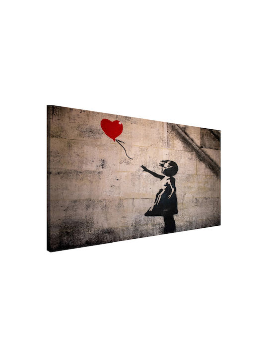 Tablou Modern pe Pânză Fata cu Balon Banksy 60x90