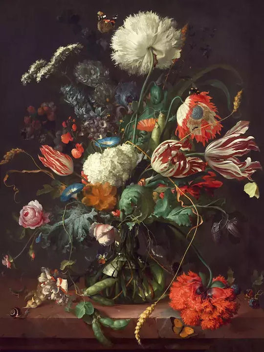 Poster Vase Flowers Jan Davidsz De Heem Pst099 21cm X 30cm Λευκό Κάδρο Pvc 18x24