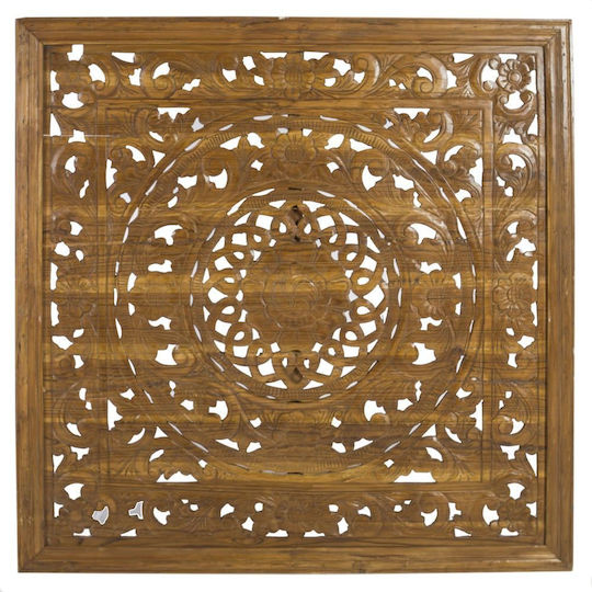 Artekko Wandpaneel aus Holz, geschnitztes dekoratives Wandpaneel 160x160x5 cm