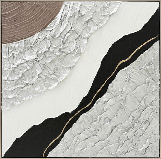 Abstract Wall Painting Square Fb94553.01 Beige Frame-Canvas 82x4.5x82cm